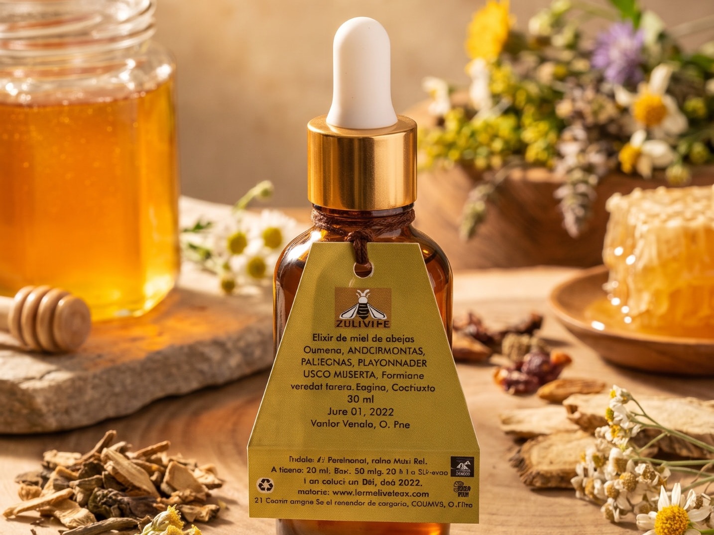 Elixir de miel de abejas meliponas
